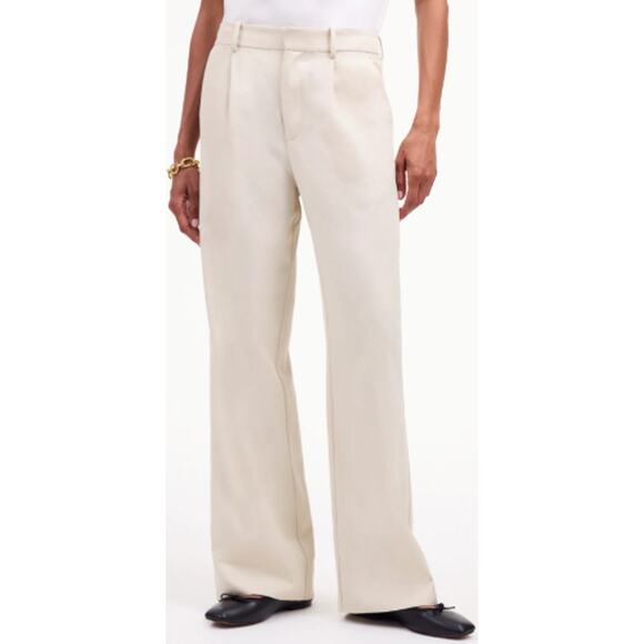 Madewell Slouchy Stretch Drapey Twill Trousers in‎ Stone Size 4 - Picture 3 of 11